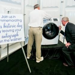 Guests signed the first washing machine produced in Newberry to be on displayed in the Newberry County Museum