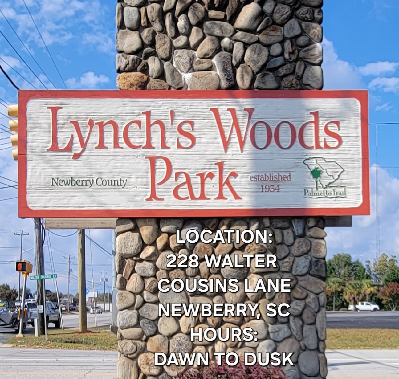 Lynch's Woods Park Sign